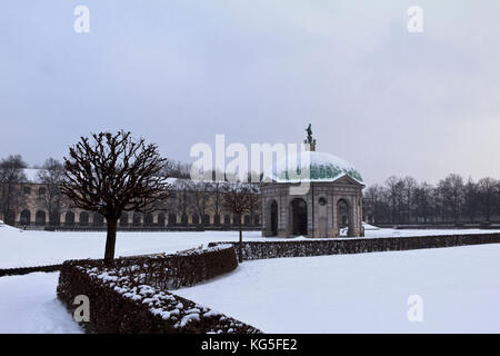 Hofgarten/Hof Garten im Winter, Altstadt, München, Bayern, Deutschland Stockfoto