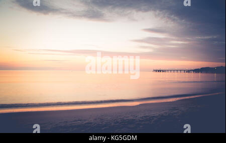 Sonnenaufgang in Binz auf Rügen Stockfoto