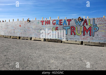 Aarhus, Kulturhauptstadt 2017 - Trump Wall Stockfoto