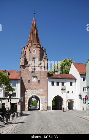 Kreuztor in der Altstadt, Ingolstadt, Oberbayern, Bayern, Deutschland, Europa Stockfoto