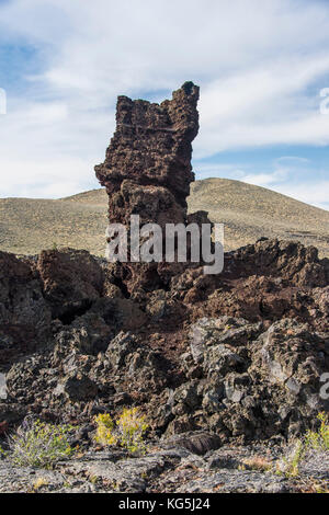 Kalter Lava Wände in die Krater des Mondes Nationalpark, Idaho, USA Stockfoto