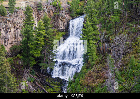 Undine fällt in den Yellowstone National Park, Wyoming, USA Stockfoto