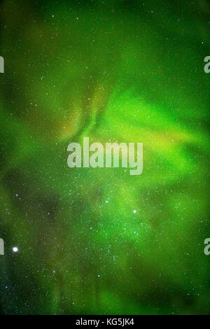 Aurora Borealis or Northern Lights with Milky Way Galaxy, Lapland, Sweden Stockfoto