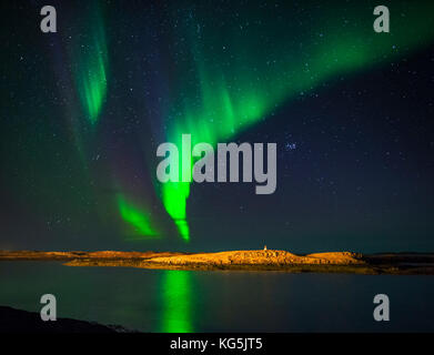 Aurora borealis oder Nordlicht, Island Stockfoto