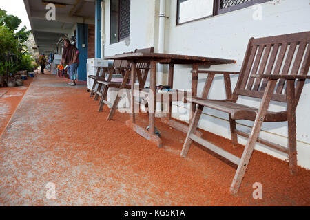 Kinder Krabben Migration durch Flying Fish Cove, gecarcoidea Natalis, Christmas Island, Australien Stockfoto