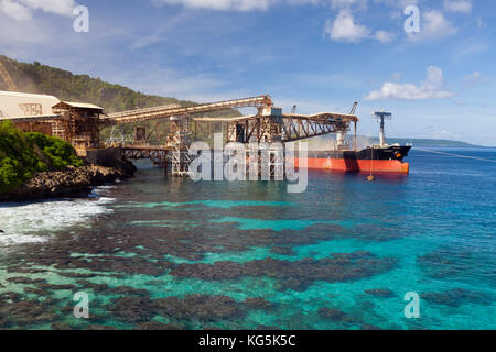 Phosphat laden Wharf, Flying Fish Cove, Christmas Island, Australien Stockfoto