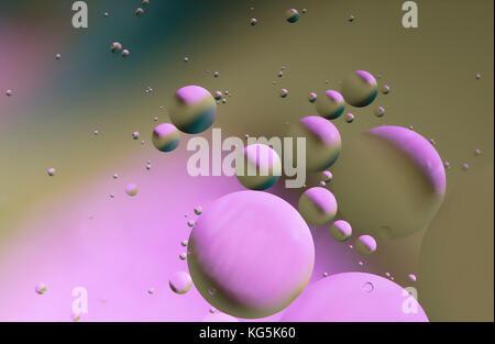 Funky Texturen Gold und Rosa blasen Stockfoto