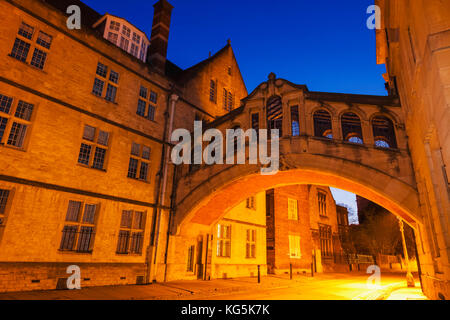 England, Oxfordshire, Oxford, Oxford University, Hertford College, Seufzerbrücke Stockfoto