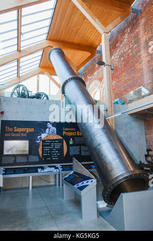 England, Hampshire, Portsmouth, die königliche amouries Military Museum Fort Nelson, Projekt Babylon supergun Stockfoto