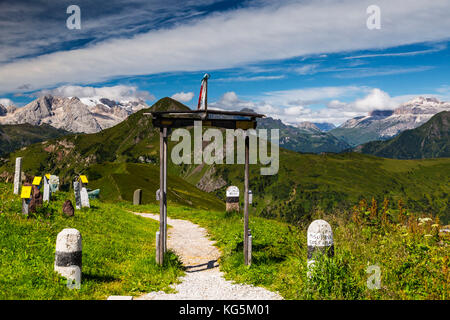 Europa, Italien, Alpen, Dolomiten, Berge, Venetien, Belluno, Giau Pass Stockfoto