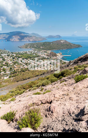 Vulkan, Messina, Sizilien, Italien, Europa. Stockfoto