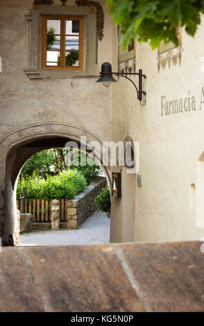Blick auf eine Ecke in der Gemeinde Sarntal, Provinz Bozen, Südtirol, Trentino Alto Adige, Italien Stockfoto