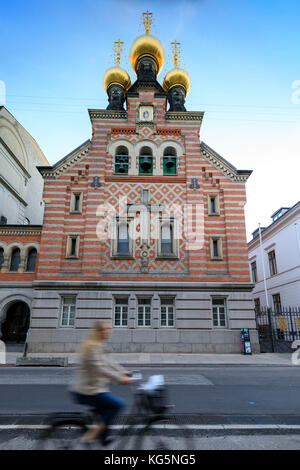 Die russisch-orthodoxe Alexander-Newski-Kirche in Kopenhagen, Dänemark Stockfoto