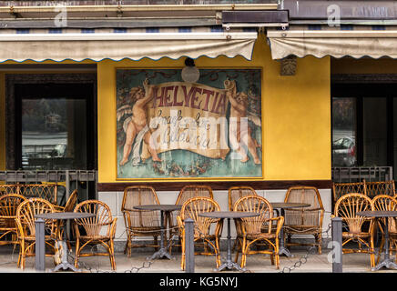 Ein kleines Cafe im Bezirk tremezzina, como Comer See, Lombardei, Italien, Europa Stockfoto