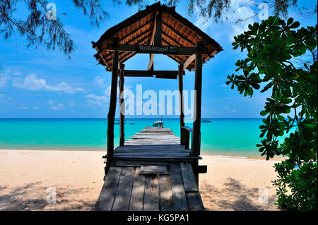 Sihanoukville, Kambodscha, Koh Rong samloem Insel, Sonnenuntergang Strand Stockfoto