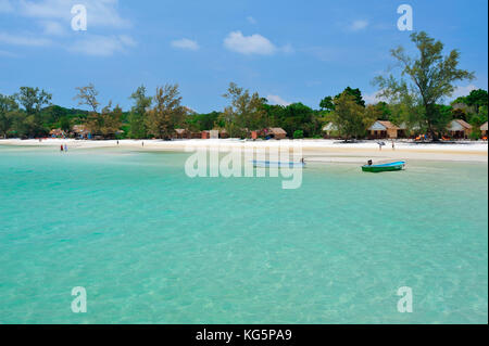 Sihanoukville, Kambodscha, Koh Rong samloem Insel, sarazenen Bay Beach Stockfoto