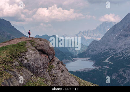 Sentiero Bindelweg, Canazei, Trient Trentino-Alto Adige, Italien, Europa Stockfoto