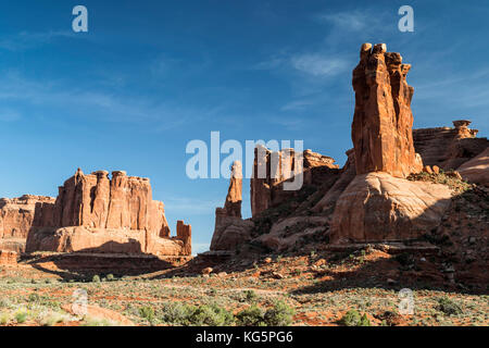 Turm im Arches Park, Moab, Utah, USA Stockfoto