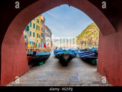 Vernaza, Cinque Terre, der Provinz von La Spezia, Ligurien, Italien, Europa Stockfoto