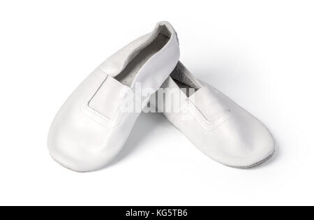 Kind Ballerina Tanzschuhe isolieren auf Weiß (clipping path) Stockfoto