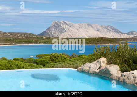 Ein Pool in einer schönen Villa in Sardinien Stockfoto