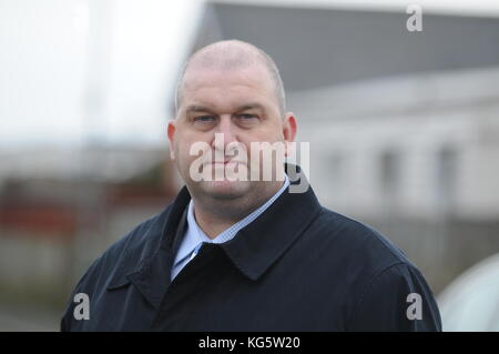 Carl Sargeant, form walisischer Politiker und Kabinettsminister für Gemeinschaften und Kinder in die walisische Regierung. Stockfoto