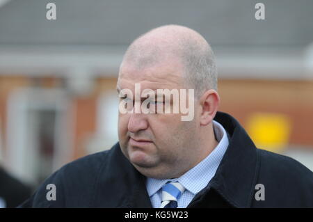 Carl Sargeant, form walisischer Politiker und Kabinettsminister für Gemeinschaften und Kinder in die walisische Regierung. Stockfoto