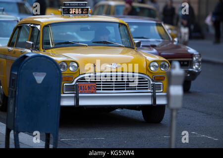 1980s New York checkers Cab Stockfoto