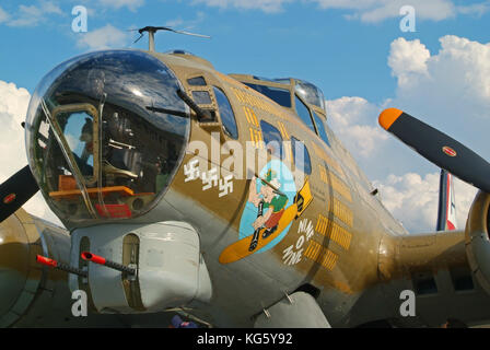 B-17 Bomber Schüsse, die Kunst und die Schönheit einer Kriegsmaschine zu Still Life. Stockfoto