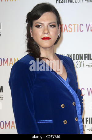 Oct 06, 2017 - Daniela Vega Teilnahme an "eine fantastische Frau 'UK Premiere, Odeon Leicester Square in London, England, Großbritannien Stockfoto