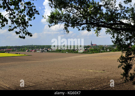 Karlshagen, Karlshagen, Kirche, dolnoslaskie, Architektur, Kathedrale, kosciol, Altstadt, Schlesien, Tempel, Turm, Reisen, Polen, Europa, swidnica Stockfoto