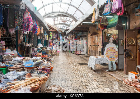 Israel Akko (Acre) - Oktober 9, 2017: türkischen Basar in der Altstadt. Stockfoto