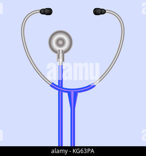 Stethoskop Symbol. Medizinische akustisches Instrument Stockfoto