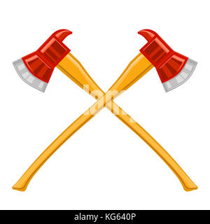 Feuerwehrmann kreuz Achsen Symbol Stockfoto