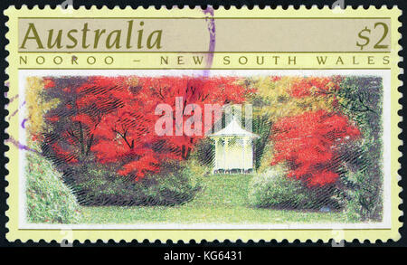 Australien - ca. 1989: eine stornierte Briefmarke aus Australien die Australischen Gärten, die im Jahr 1989 ausgegeben. Stockfoto