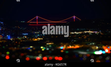 Neue istanbul Bosporus-brücke genannt Yavuz Sultan Selim Stockfoto