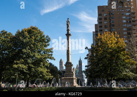 Christoph Kolumbus Denkmal, Columbus Circle, NYC Stockfoto