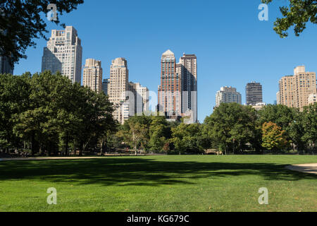 New York City Skyline vom Central Park, New York City, USA Stockfoto