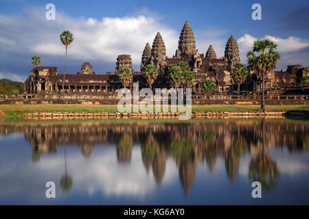 Eine lange Aufnahme von Angkor Wat, Kambodscha Stockfoto