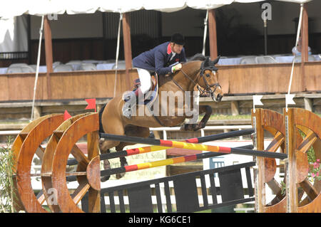 Robert Smith (GBR) Reiten Gerry Maguire, Winter Equestrian Festival, Wellington Florida, März 2007 Stockfoto