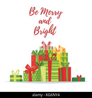 Weihnachten Neujahr Grußkarte Stock Vektor