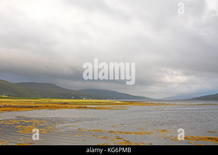 Isle of Skye Küste an einem bewölkten Tag, Schottland, Großbritannien. Stockfoto