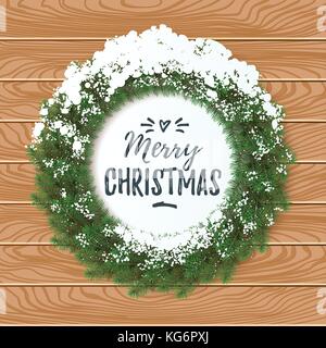 Weihnachten Neujahr pine Wreath Stock Vektor