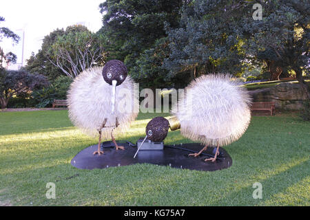 Iris Vögel, Teil der vivid Sydney 2017 Light Display Stockfoto