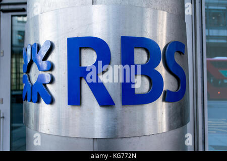 Die königliche Bank von Schottland Gebäude bei 250 Bishopsgate, London, UK. Stockfoto