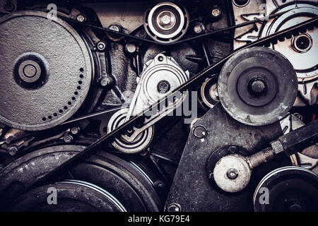 Close-up Auto Motor Verbrennungsmotor. Stockfoto