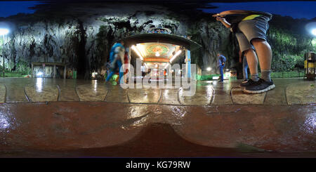 Ein Blick auf den Lord Murugan Tempel in den Batu Höhlen, Gombak Bezirk, Selangor, Malaysia Stockfoto