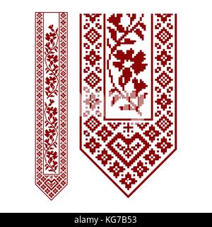 Traditionelle Stickerei. Vektor-Illustration von ethnischen nahtlosen ornamentalen geometrischen Mustern für Ihr Design Stock Vektor