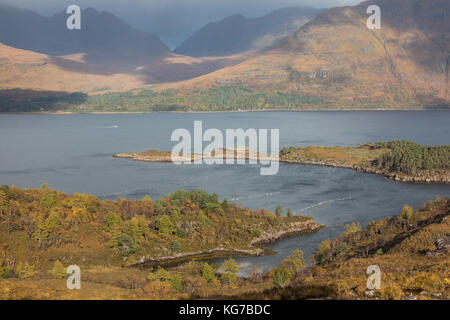 Mit Blick auf Loch Maree, Wester Ross, Ross-shire, Schottland Stockfoto