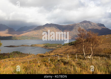 Mit Blick auf Loch Maree, Wester Ross, Ross-shire, Schottland Stockfoto